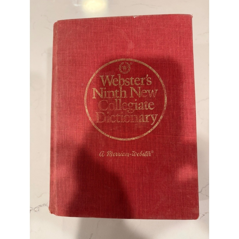 Vintage Websters Ninth New Collegiate Dictionary Merriam-Webster Red Hardcover